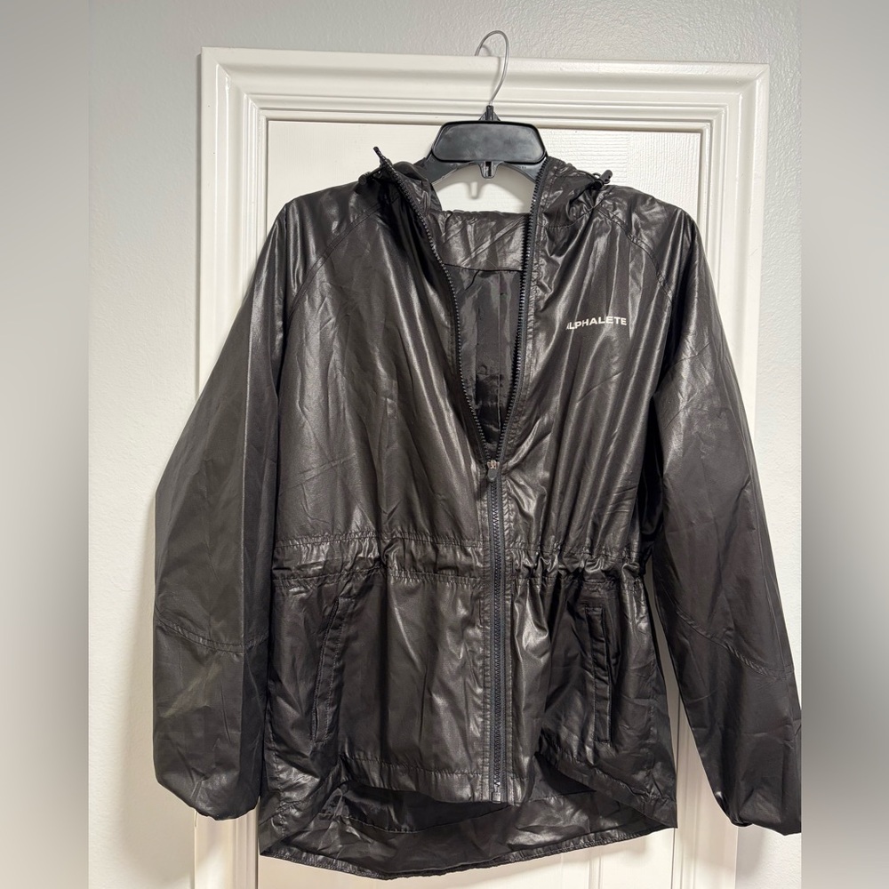 Alphalete Charcoal Hooded Windbreaker Jacket